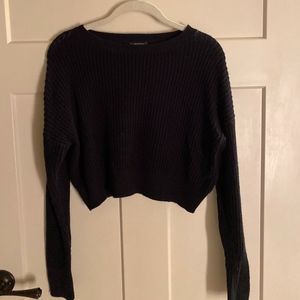 Cropped Black Sweater